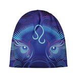 Dark Leo Zodiac Sign Print Beanie