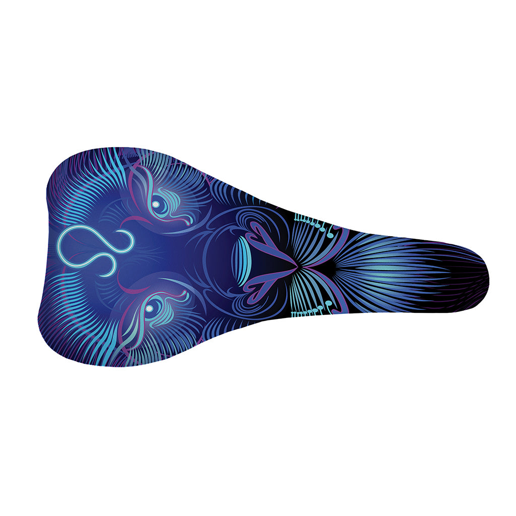 Dark Leo Zodiac Sign Print Bicycle Seat Cover