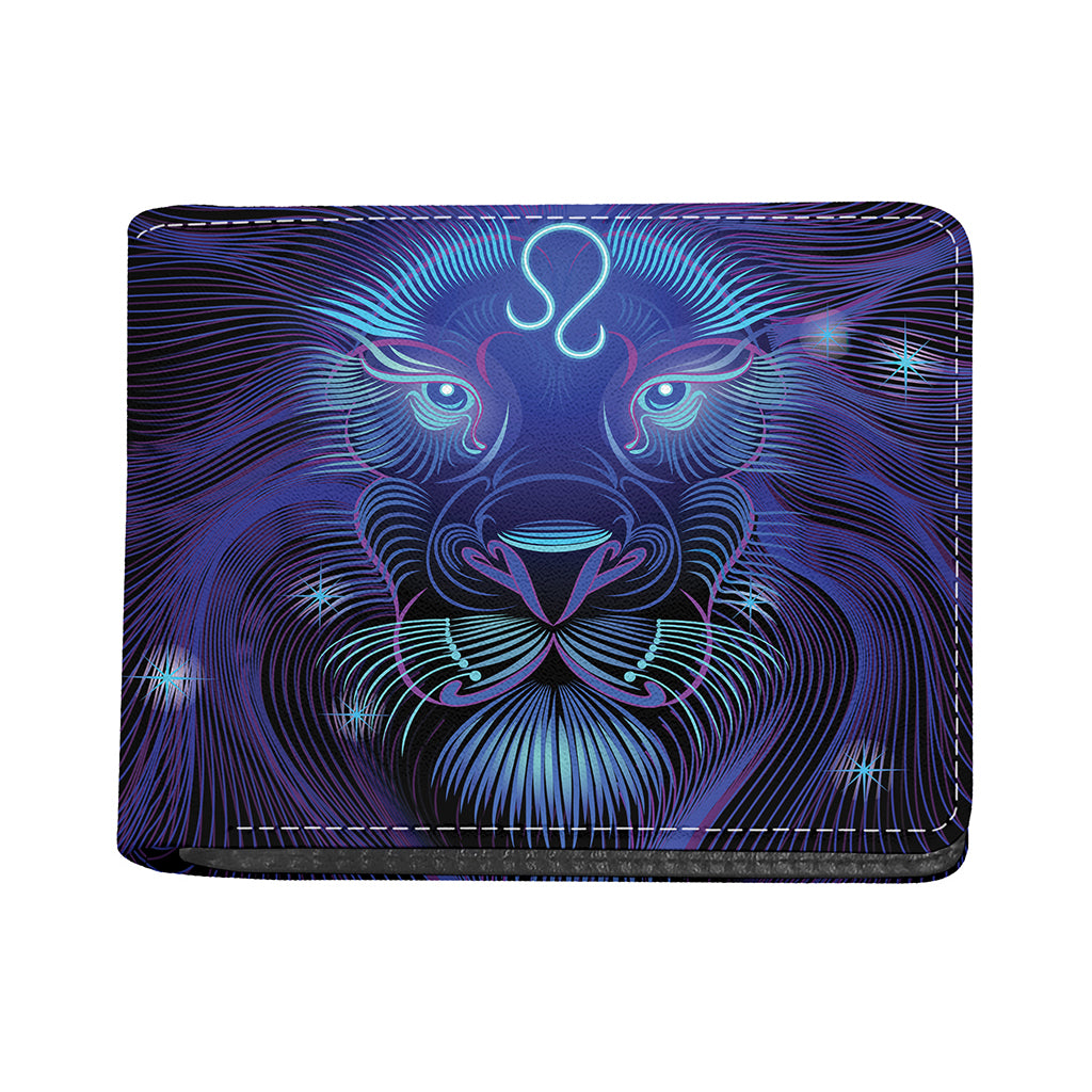 Dark Leo Zodiac Sign Print Bifold Wallet