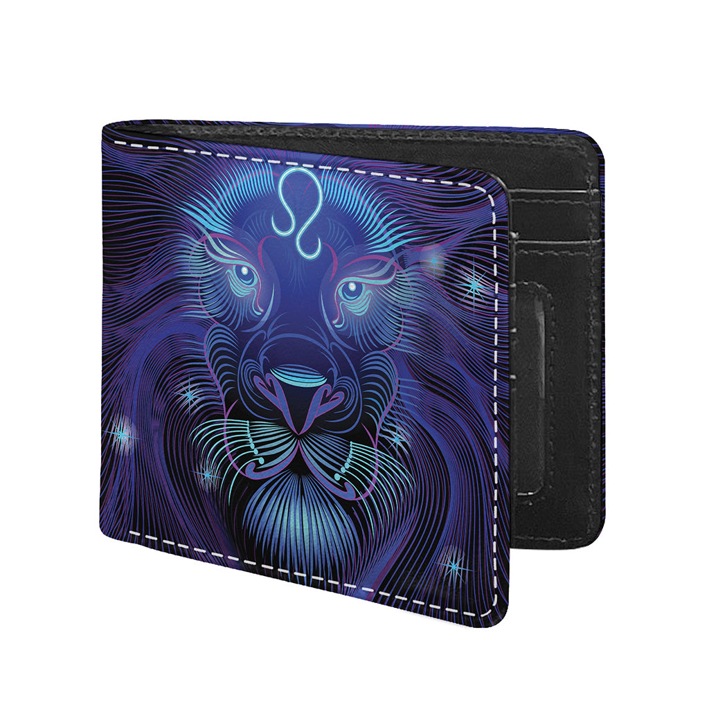 Dark Leo Zodiac Sign Print Bifold Wallet