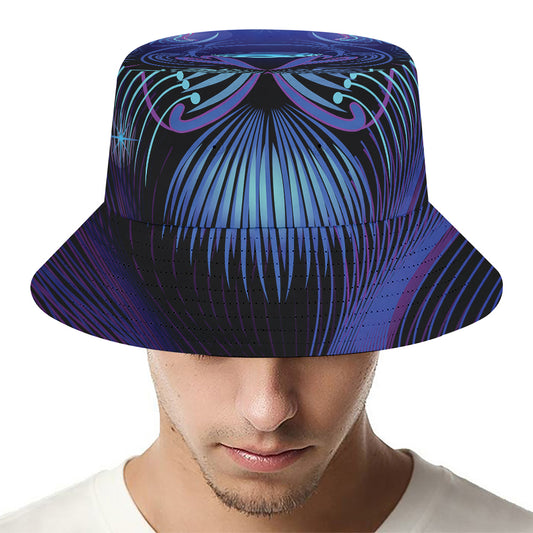 Dark Leo Zodiac Sign Print Bucket Hat