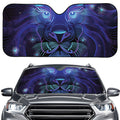 Dark Leo Zodiac Sign Print Car Windshield Sun Shade
