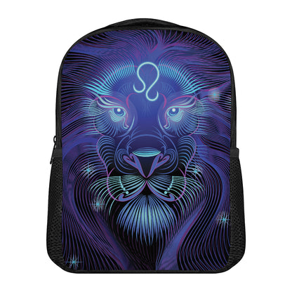 Dark Leo Zodiac Sign Print Casual Backpack