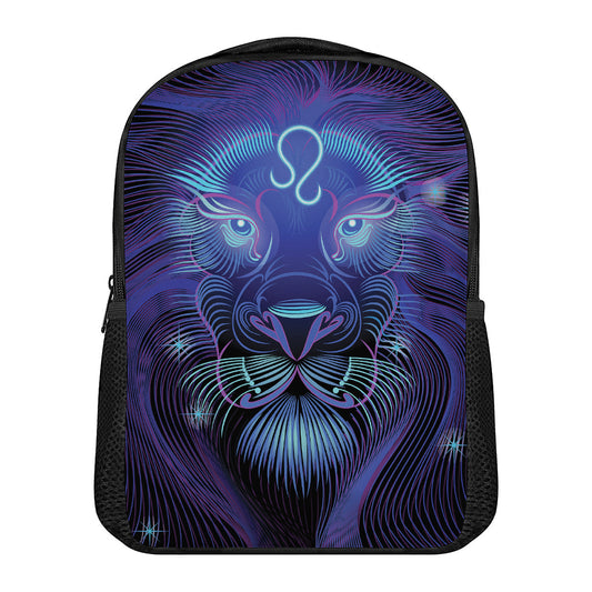 Dark Leo Zodiac Sign Print Casual Backpack