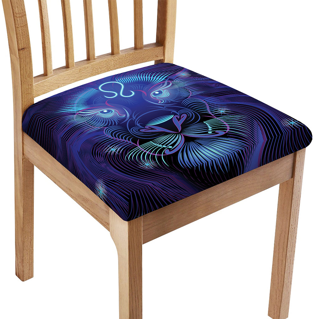 Dark Leo Zodiac Sign Print Chair Cushion Cover
