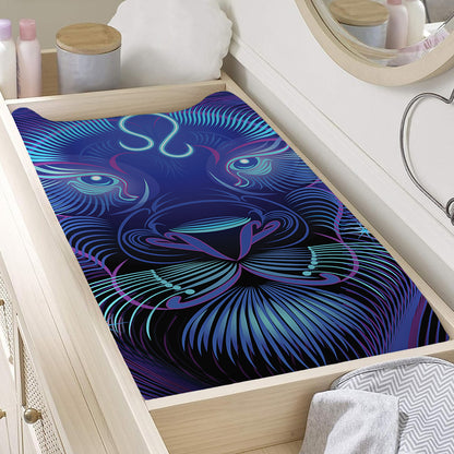 Dark Leo Zodiac Sign Print Changing Pad Cover