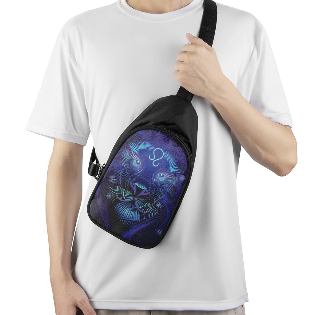 Dark Leo Zodiac Sign Print Chest Bag