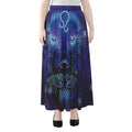 Dark Leo Zodiac Sign Print Chiffon Maxi Skirt