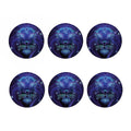 Dark Leo Zodiac Sign Print Coaster Set