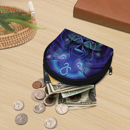 Dark Leo Zodiac Sign Print Coin Purse