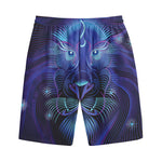 Dark Leo Zodiac Sign Print Cotton Shorts