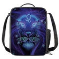 Dark Leo Zodiac Sign Print Crossbody Lunch Bag