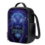 Dark Leo Zodiac Sign Print Crossbody Lunch Bag