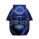 Dark Leo Zodiac Sign Print Dog Zip Up Hoodie