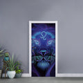 Dark Leo Zodiac Sign Print Door Sticker
