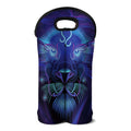 Dark Leo Zodiac Sign Print Double Neoprene Wine Tote