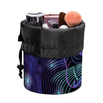 Dark Leo Zodiac Sign Print Drawstring Makeup Bag