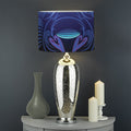 Dark Leo Zodiac Sign Print Drum Lamp Shade