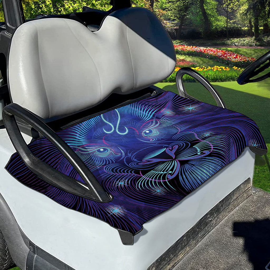 Dark Leo Zodiac Sign Print Golf Cart Seat Cover