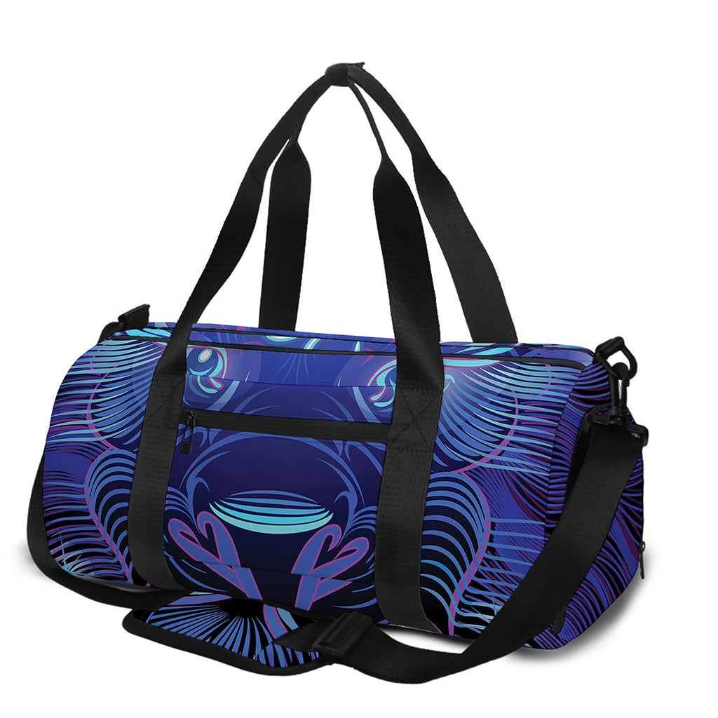 Dark Leo Zodiac Sign Print Gym Bag