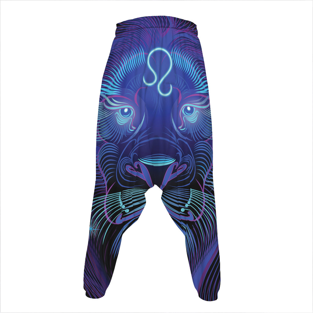 Dark Leo Zodiac Sign Print Hammer Pants