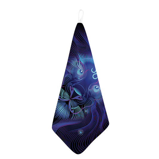 Dark Leo Zodiac Sign Print Hand Towel