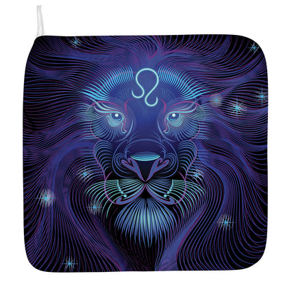 Dark Leo Zodiac Sign Print Hand Towel