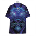 Dark Leo Zodiac Sign Print Hawaiian Shirt