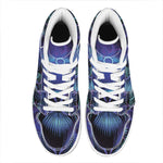 Dark Leo Zodiac Sign Print High Top Leather Sneakers