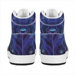 Dark Leo Zodiac Sign Print High Top Leather Sneakers