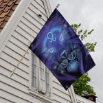 Dark Leo Zodiac Sign Print House Flag