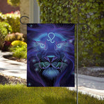 Dark Leo Zodiac Sign Print House Flag