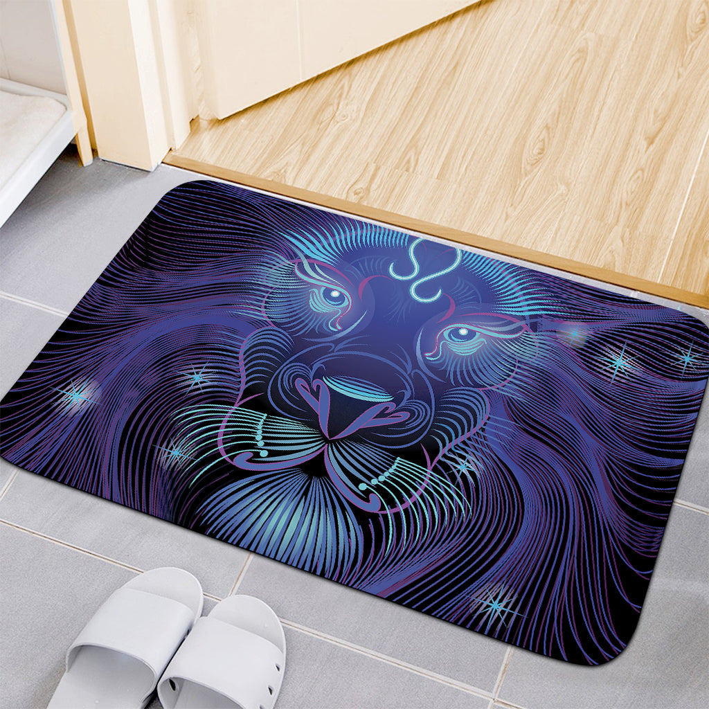 Dark Leo Zodiac Sign Print Indoor Door Mat