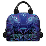 Dark Leo Zodiac Sign Print Insulated Lunch Bag