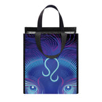 Dark Leo Zodiac Sign Print Insulated Lunch Tote