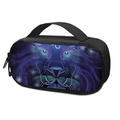 Dark Leo Zodiac Sign Print Insulin Cooler Travel Case