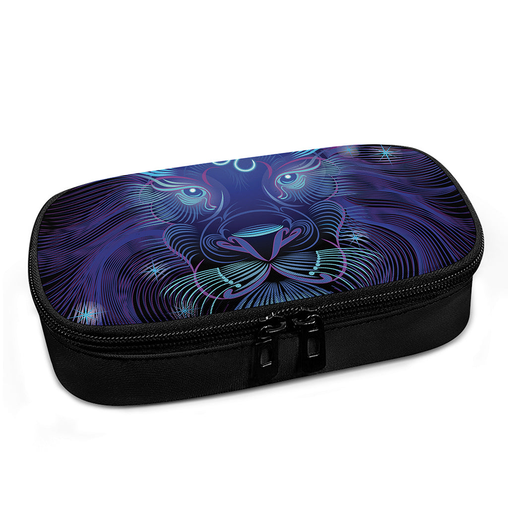 Dark Leo Zodiac Sign Print Insulin Cooler Travel Case