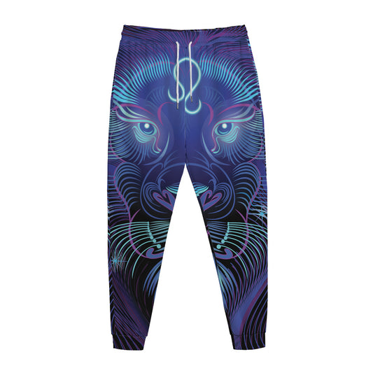 Dark Leo Zodiac Sign Print Jogger Pants