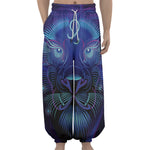 Dark Leo Zodiac Sign Print Lantern Pants