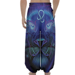 Dark Leo Zodiac Sign Print Lantern Pants