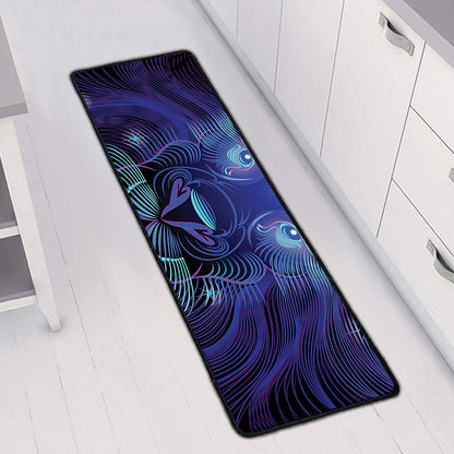 Dark Leo Zodiac Sign Print Long Kitchen Mat