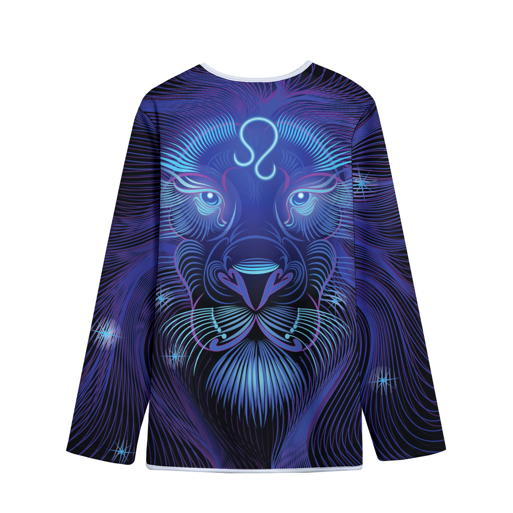 Dark Leo Zodiac Sign Print Long Sleeve Short Coat