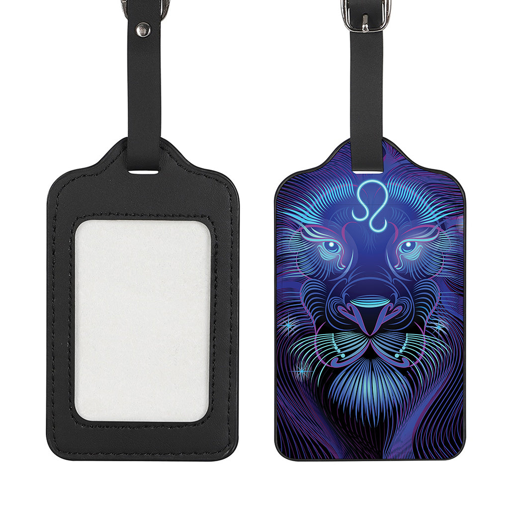 Dark Leo Zodiac Sign Print Luggage Tag