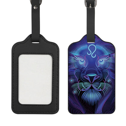 Dark Leo Zodiac Sign Print Luggage Tag