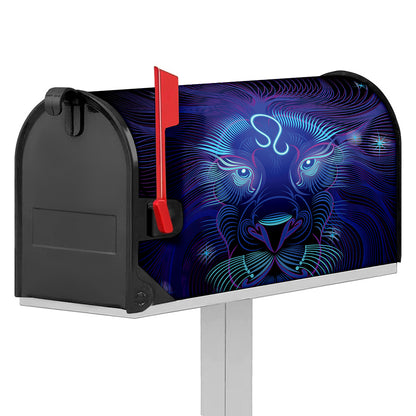 Dark Leo Zodiac Sign Print Mailbox Cover