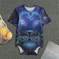 Dark Leo Zodiac Sign Print Men's Bodysuit