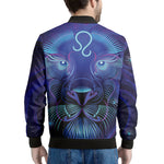 Dark Leo Zodiac Sign Print Men's Bomber Jacket