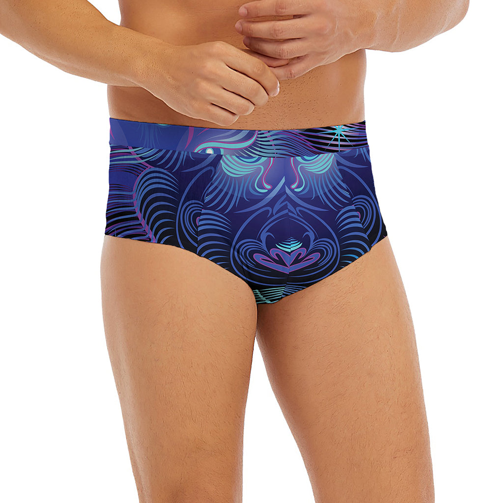 Dark Leo Zodiac Sign Print Men's Briefs