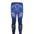 Dark Leo Zodiac Sign Print Men's Leggings