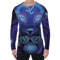 Dark Leo Zodiac Sign Print Men's Long Sleeve T-Shirt